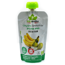 סמוצ'י אגס ובננה אורגניים Bio Italia - מבצע 2 יח' ב-12 ש"ח