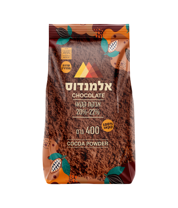אבקת קקאו 20%-22% 400 גרם- אלמנדוס